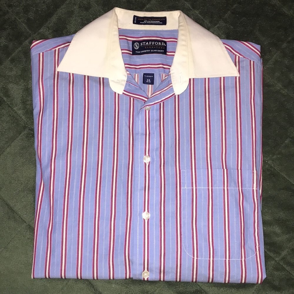 WHITE COLLAR COTTON OXFORD 15